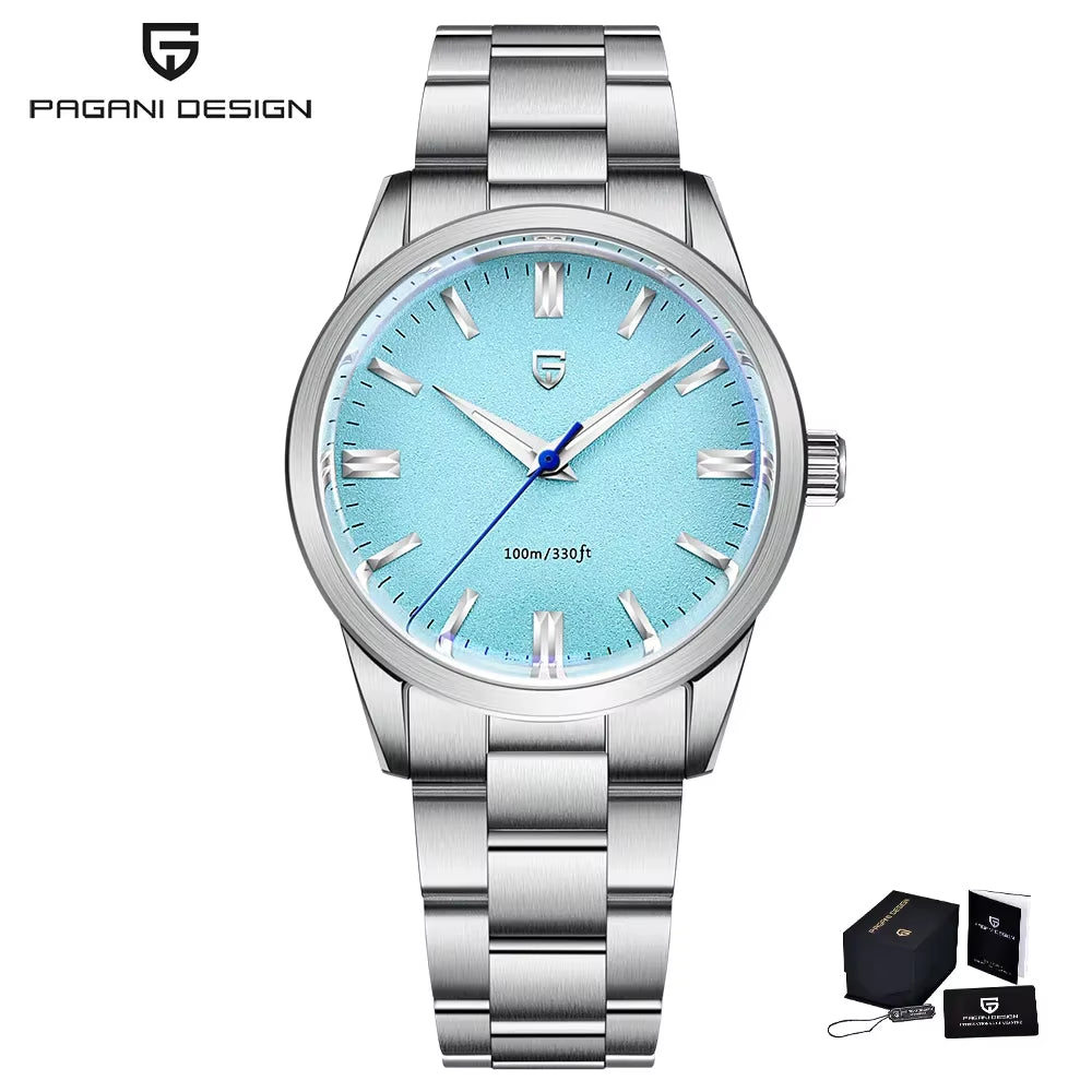 PAGANI DESIGN 2024 New 38Mm Men'S Quartz Watches Stainless Steel AR Coating Sapphire VH31 Business Sports Watches Watch for Men