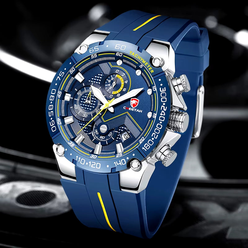 New Watches Mens Luxury Brand Big Dial Watch Men Waterproof Quartz Wristwatch Sports Chronograph Clock Relogio Masculino