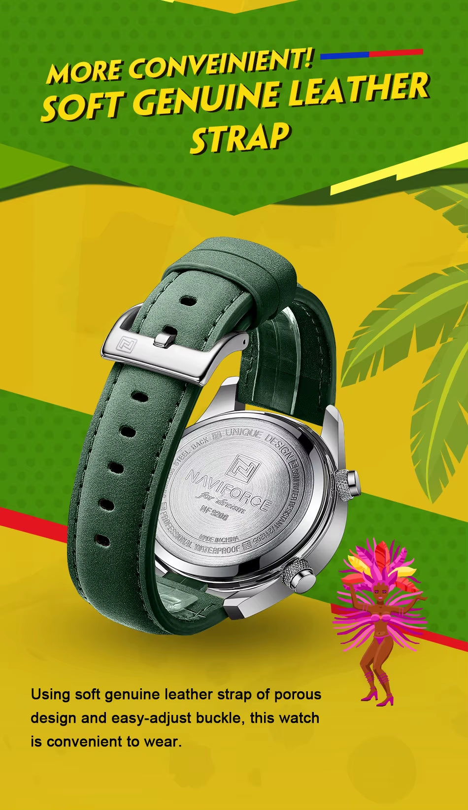 2024 Men'S New Seiko Movement Quartz against Water Watches Chronograph Casual Luminous Wrist Watch Man Leather Strap