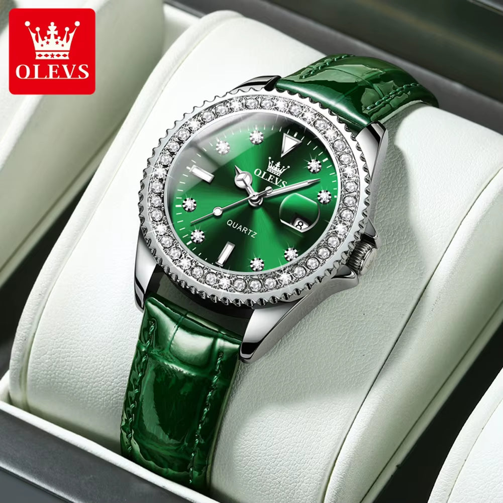9945 Full Diamond Women'S Watches Date High Quality Elegant Ladies Watch Waterproof Quartz Wristwatch for Women Girl Watch