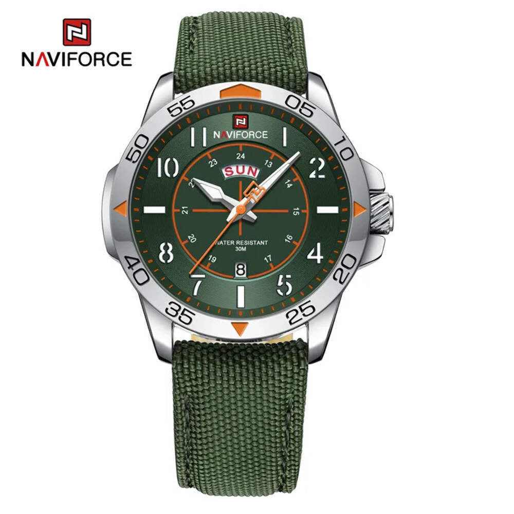 Top Brand NAVIFORCE Men'S Watches Waterproof Luxury Business Casual Nylon Strap