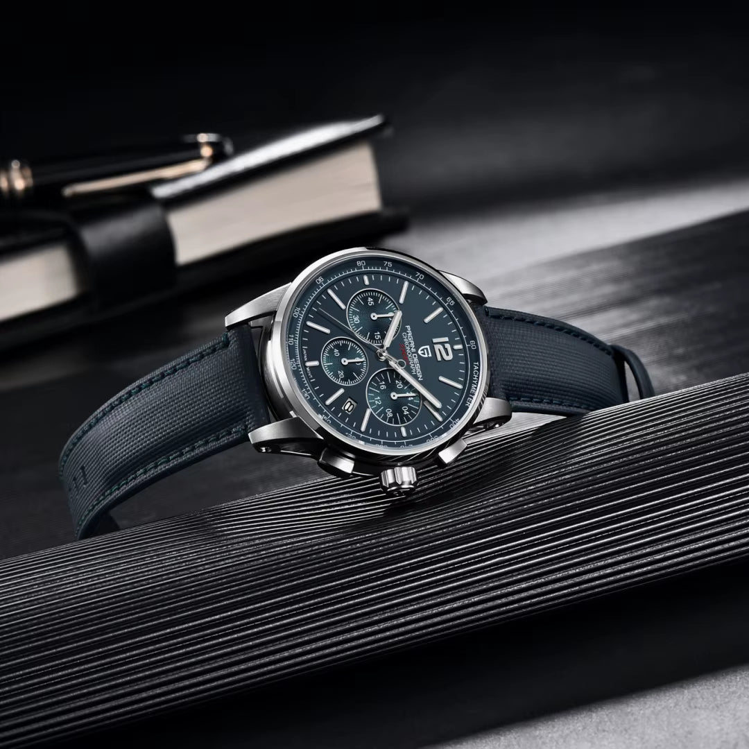 2024 New Luxury Fashion Casual Men Quartz Watches VK63 100M Water Resistant Sapphire Glass Stainless Steel Watches