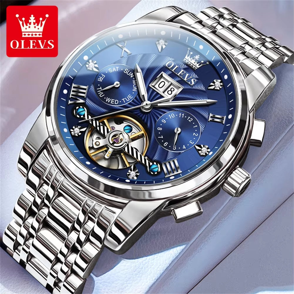 Classic Men'S Watches Tourbillon Multi-Function Full Automatic Men Watch High End Male Wristwatches