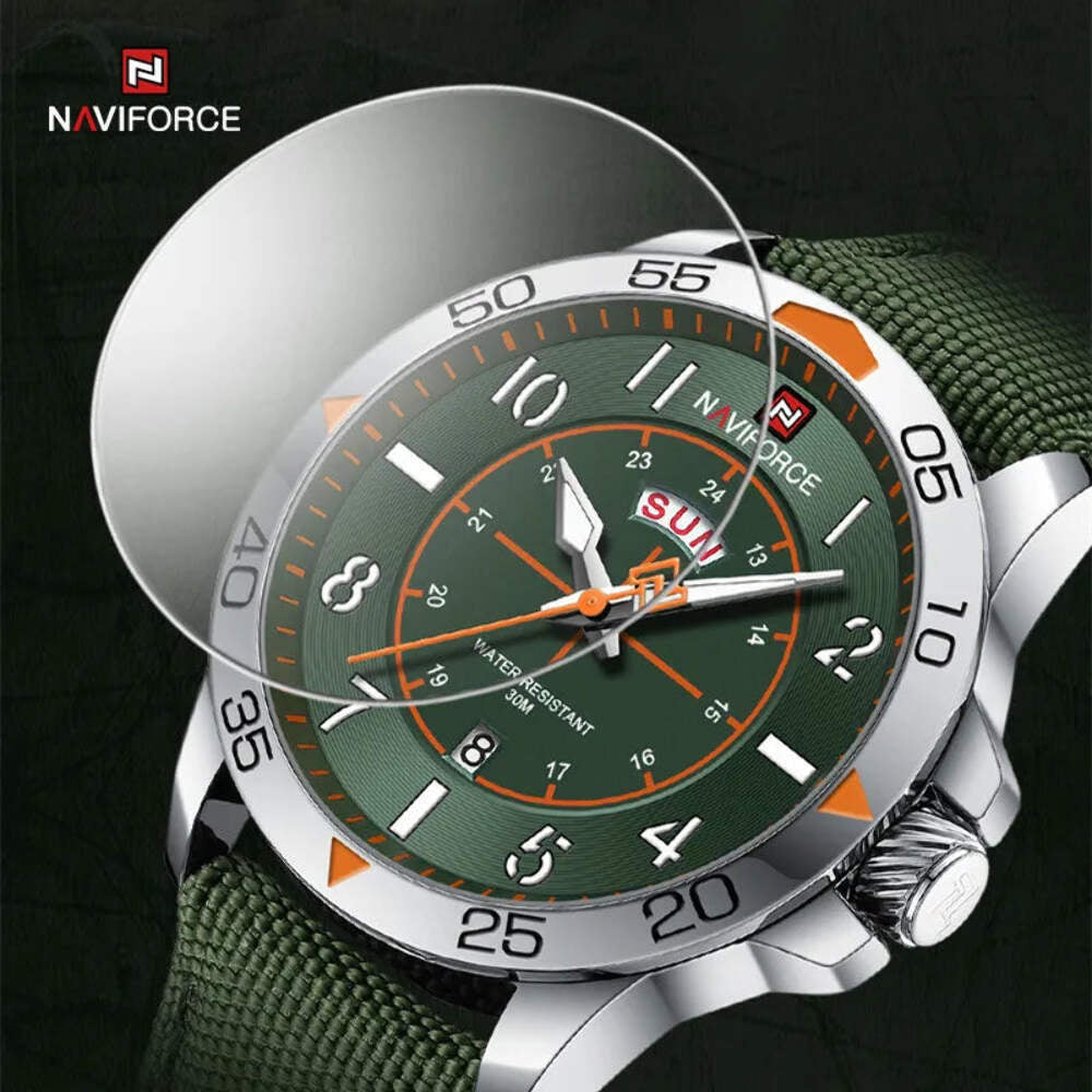Top Brand NAVIFORCE Men'S Watches Waterproof Luxury Business Casual Nylon Strap