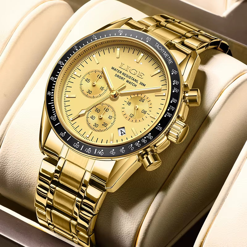 Top Brand Luxury Quartz Men'S Watches Fashion Business Waterproof Stainless Watch for Men Casual Calendar Wristwatch Clocks