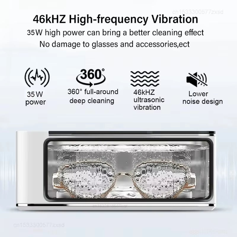 Portable Ultrasonic Cleaner 35W Ultrasonic Glasses Jewelry Cleaner 500ML Ultrasonic Cleaning Machine Ultrasound Washing Bath