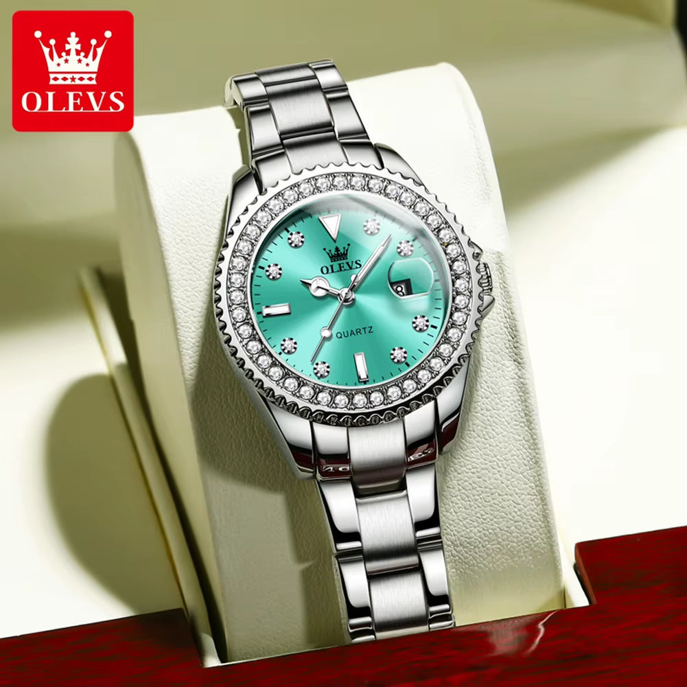 9945 Full Diamond Women'S Watches Date High Quality Elegant Ladies Watch Waterproof Quartz Wristwatch for Women Girl Watch