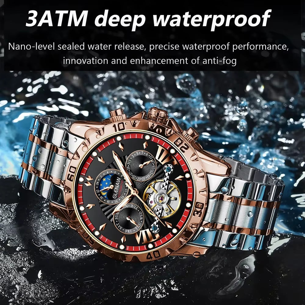 Design Mens Watches Top Brand Luxury Fashion Business Automatic Watch Men'S Waterproof Mechanical Watch Montre Homme
