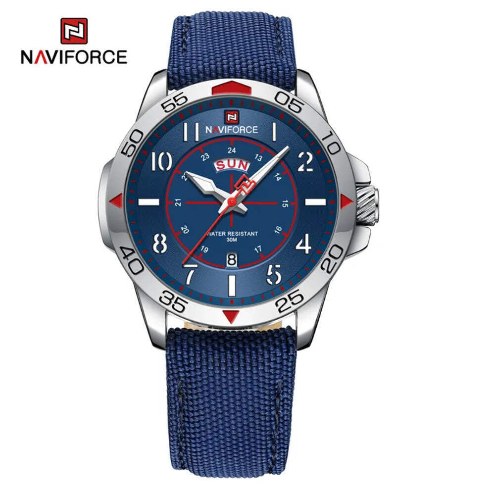 Top Brand NAVIFORCE Men'S Watches Waterproof Luxury Business Casual Nylon Strap