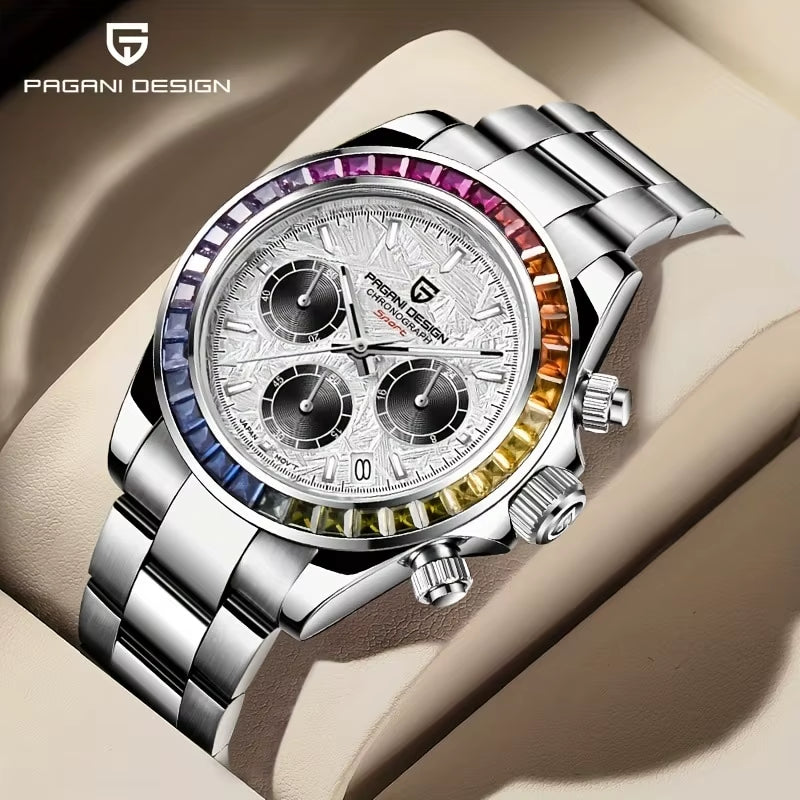 Men Watches Luxury Automatic Date Watch Men Quartz Watches for Men Brand Chronograph Japan VK63 Sapphire