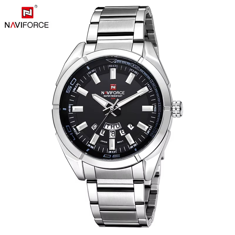 Classic Casual Watch for Men Stainless Teel Sport Waterproof Male Watches Quartz Date Display Clock Relogio Masculino