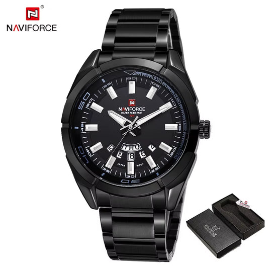 Classic Casual Watch for Men Stainless Teel Sport Waterproof Male Watches Quartz Date Display Clock Relogio Masculino