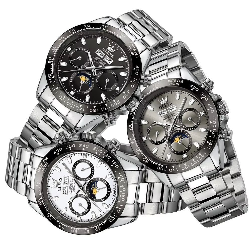 Automatic Mechanical Watches for Men TOP Brand High Quality Stainless Steel Wristwatch Luminous Waterproof Men'S Watch