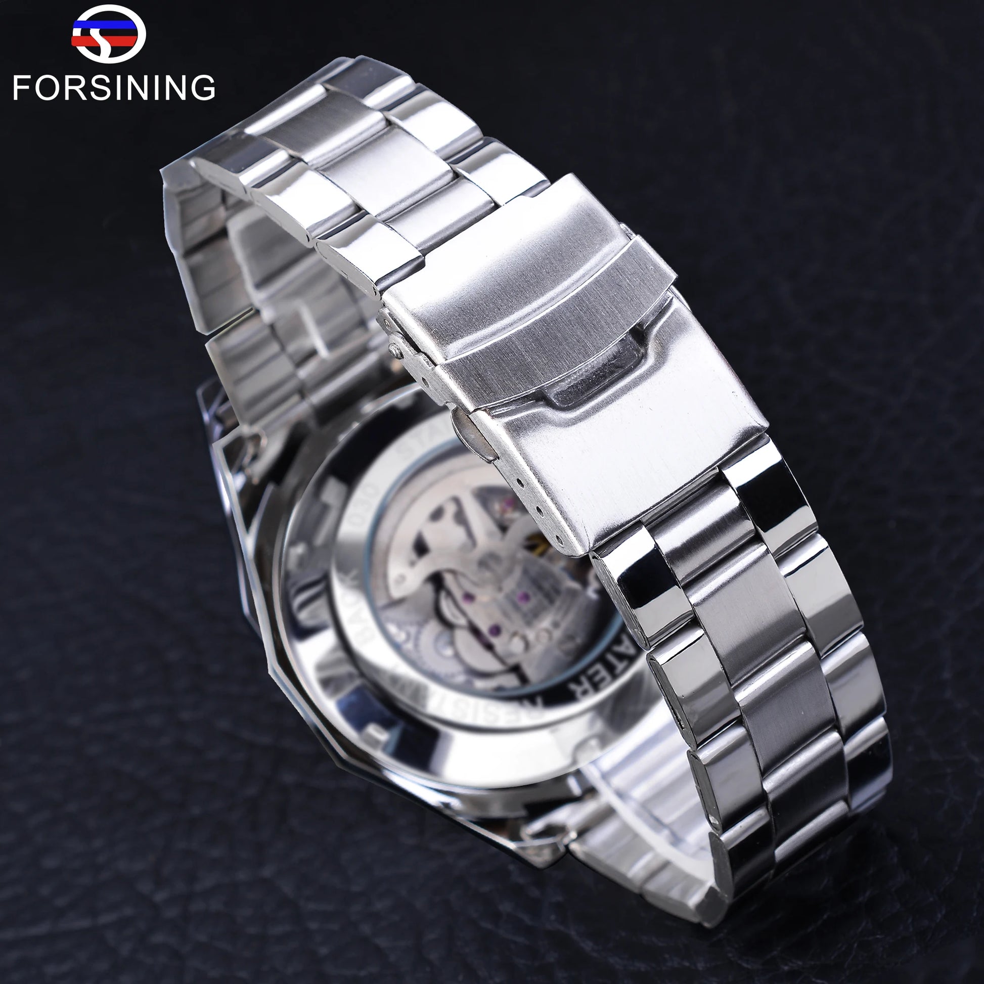 2021 Stainless Steel Waterproof Mens Skeleton Watches Top Brand Luxury Transparent Mechanical Sport Male Wrist Watches