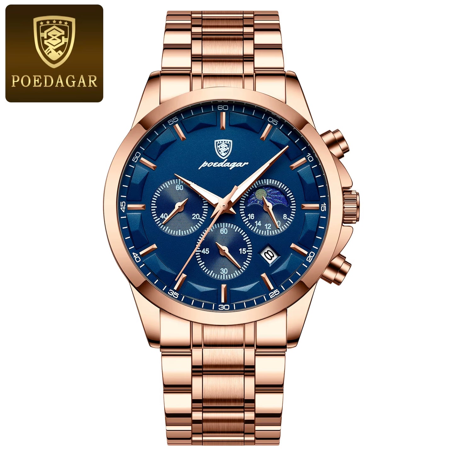 Luxury Man Wristwatch Sports Leather Men Quartz Watch Waterproof Luminous Calendar Chronograph Men'S Watches Male Clock