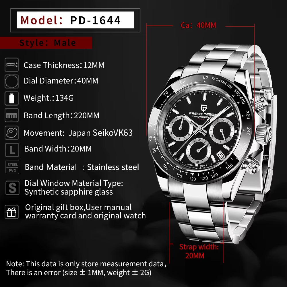 2023 New Top Brand Men'S Quartz Wristwatch Watches Men'S Stainless Steel Waterproof Chronograph Reloj Hombre