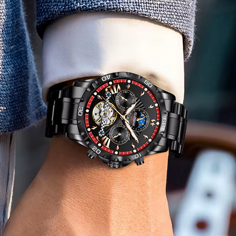 Design Mens Watches Top Brand Luxury Fashion Business Automatic Watch Men'S Waterproof Mechanical Watch Montre Homme