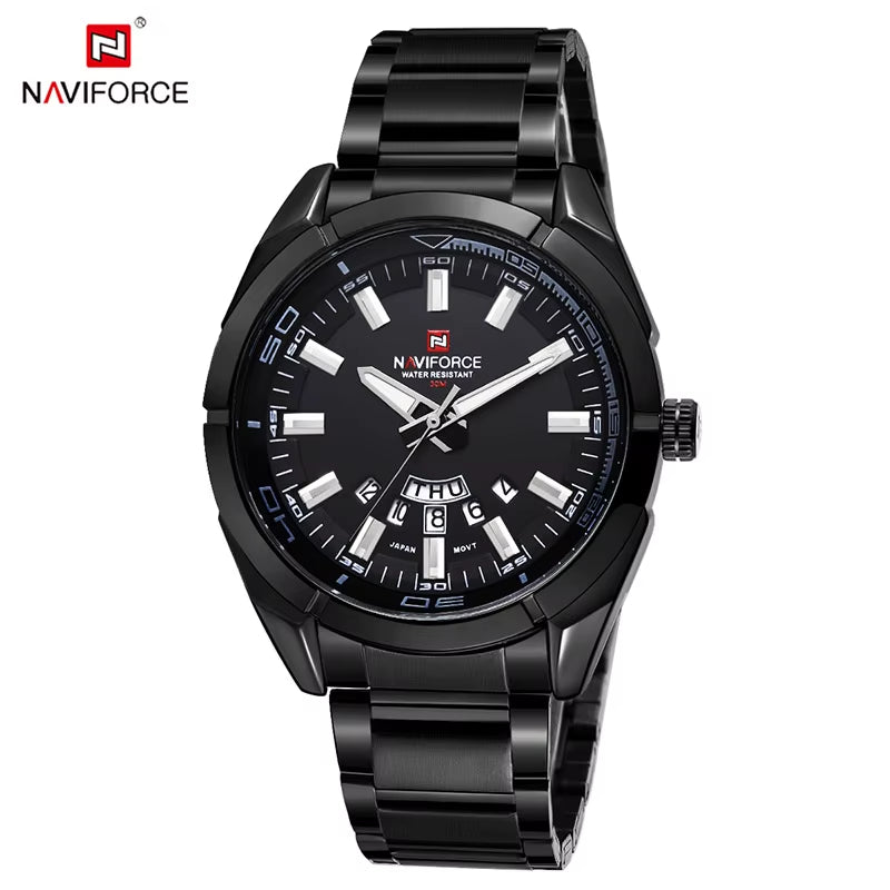 Classic Casual Watch for Men Stainless Teel Sport Waterproof Male Watches Quartz Date Display Clock Relogio Masculino