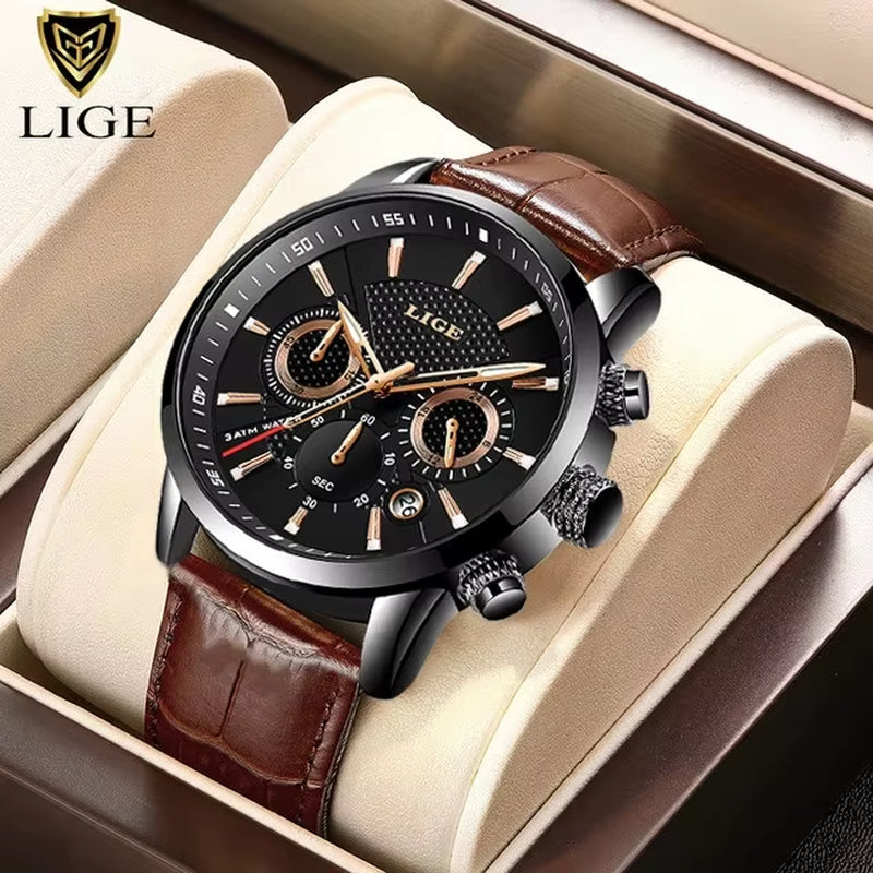 Fashion Watch for Men Top Brand Luxury Business Men Watches Sport Quartz Chronograph Waterproof Wristwatch Man Reloj Hombre