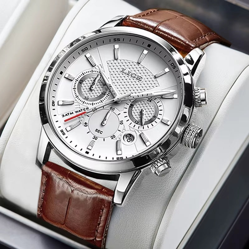 Fashion Watch for Men Top Brand Luxury Business Men Watches Sport Quartz Chronograph Waterproof Wristwatch Man Reloj Hombre