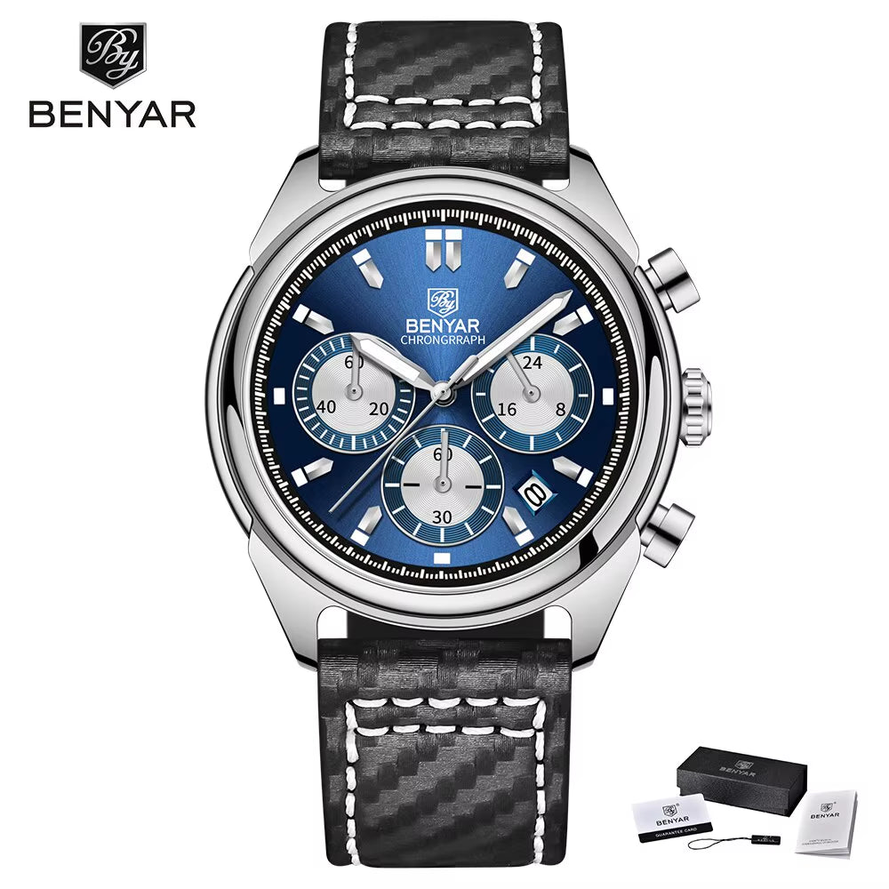 2024 New Watches Men Luxury Brand Chronograph Male Sport Watches Waterproof Stainless Steel Quartz Watch Relojes Hombre