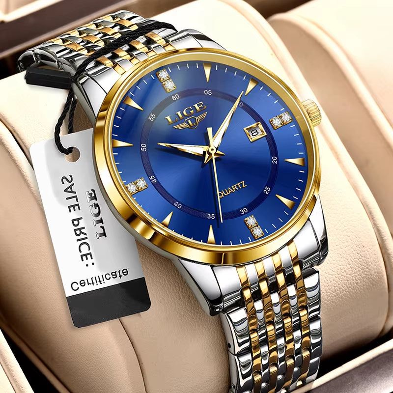 New Gold Watch Women Watches Ladies Creative Steel Women'S Bracelet Watches Fashion Waterproof Chronograph Relogio Feminino