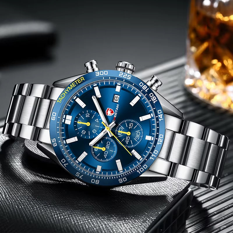 Watch Men Top Luxury Brand Stainless Steel Business Quartz Mens Watches Chronograph Casual Sport Wrist Watches for Men