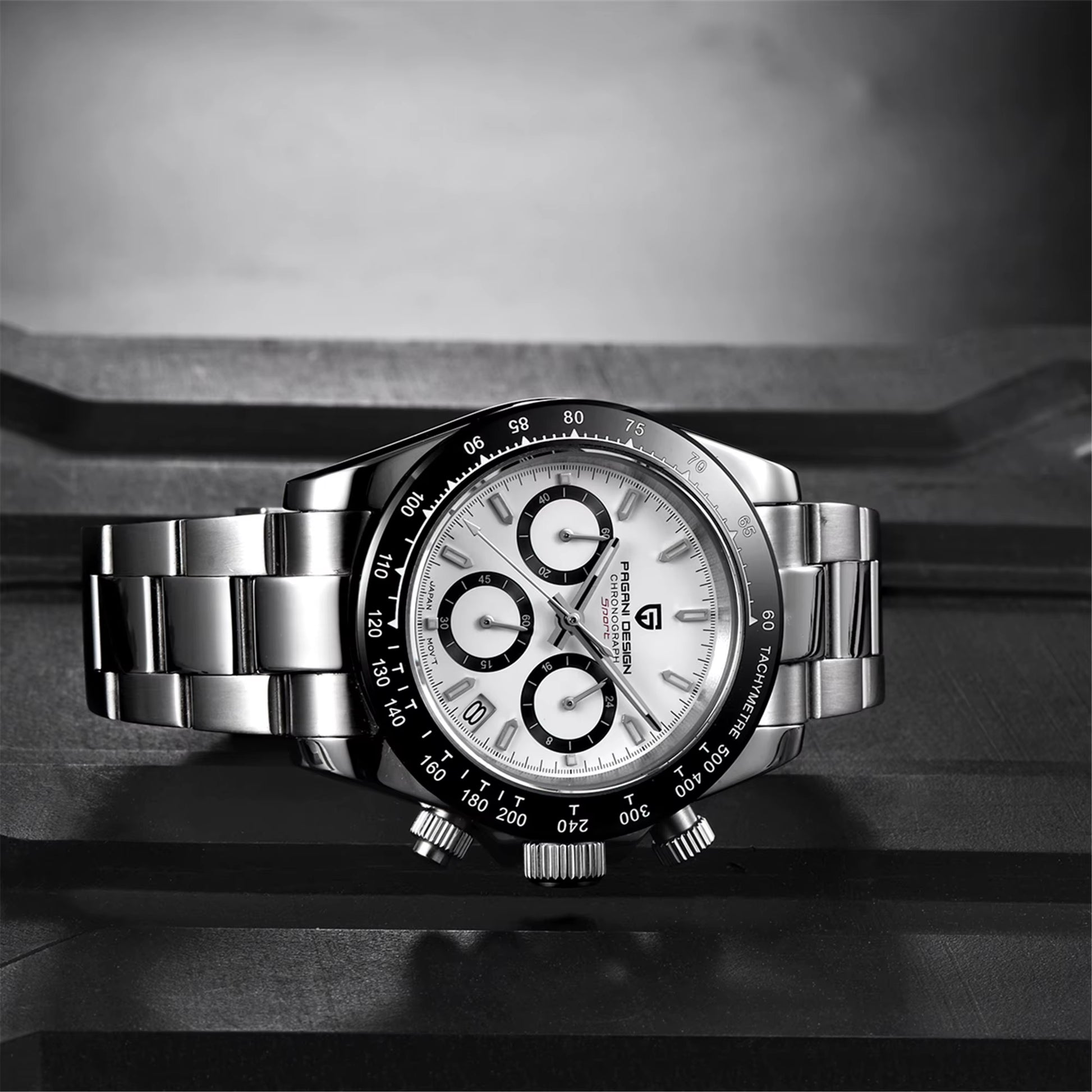PAGANI DESIGN 2024 New Men Sports Quartz Watches Sapphire Stainless Steel Top Brand Luxury Watch Chronograph VK63 Reloj Hombre