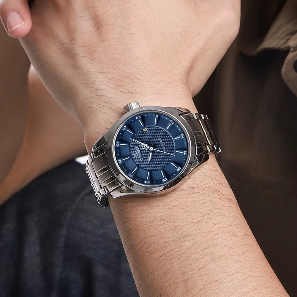 Brand Business Luxury Watch Men Clock Waterproof Luminous Quartz Stainless Steel Wristwatch Fashion Mens Watches