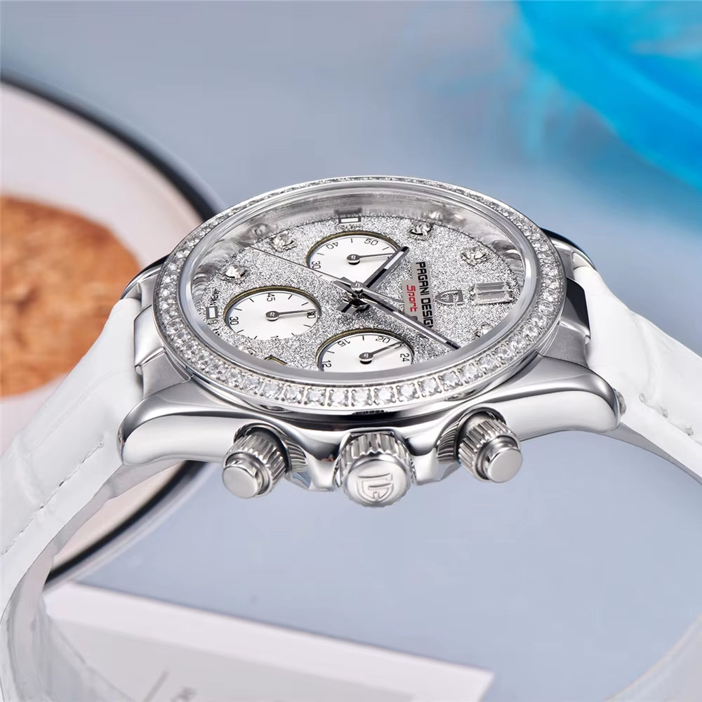 2024 New 36MM Women'S Quartz Watches Multifunction Sapphire Stainless Steel Waterproof Clock Watch for Men