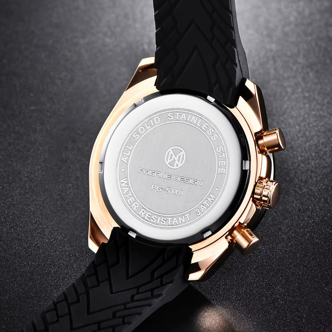 2023 PAGRNE DESIGN Men Quartz Watches 45MM Top Waterproof Luxury Business Sapphire Stainless Steel Relogio Masculino 5140