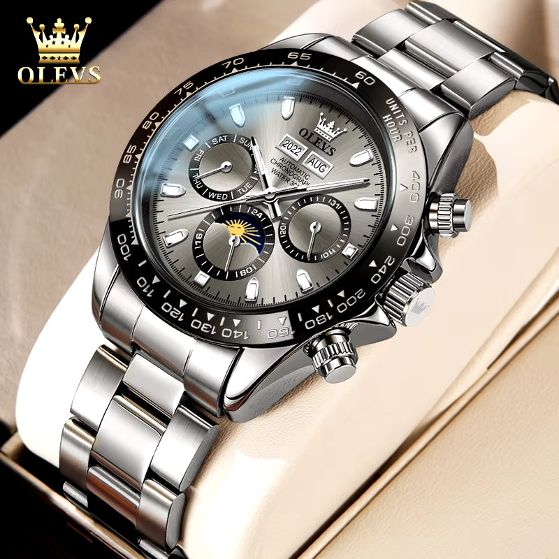Automatic Mechanical Watches for Men TOP Brand High Quality Stainless Steel Wristwatch Luminous Waterproof Men'S Watch
