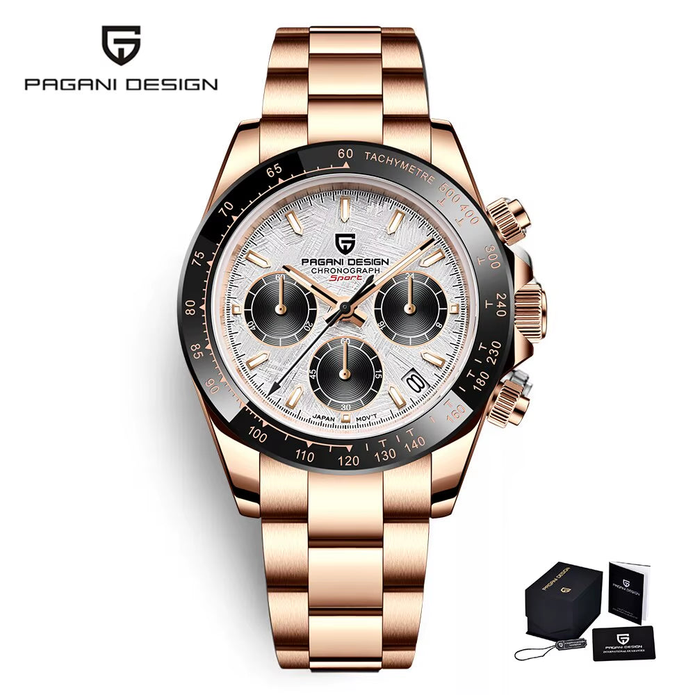 2024 New  Men Sports Quartz Watches Mens Business Watches VK63 Top Brand Luxury Watch Men Chronograph Watch for Men