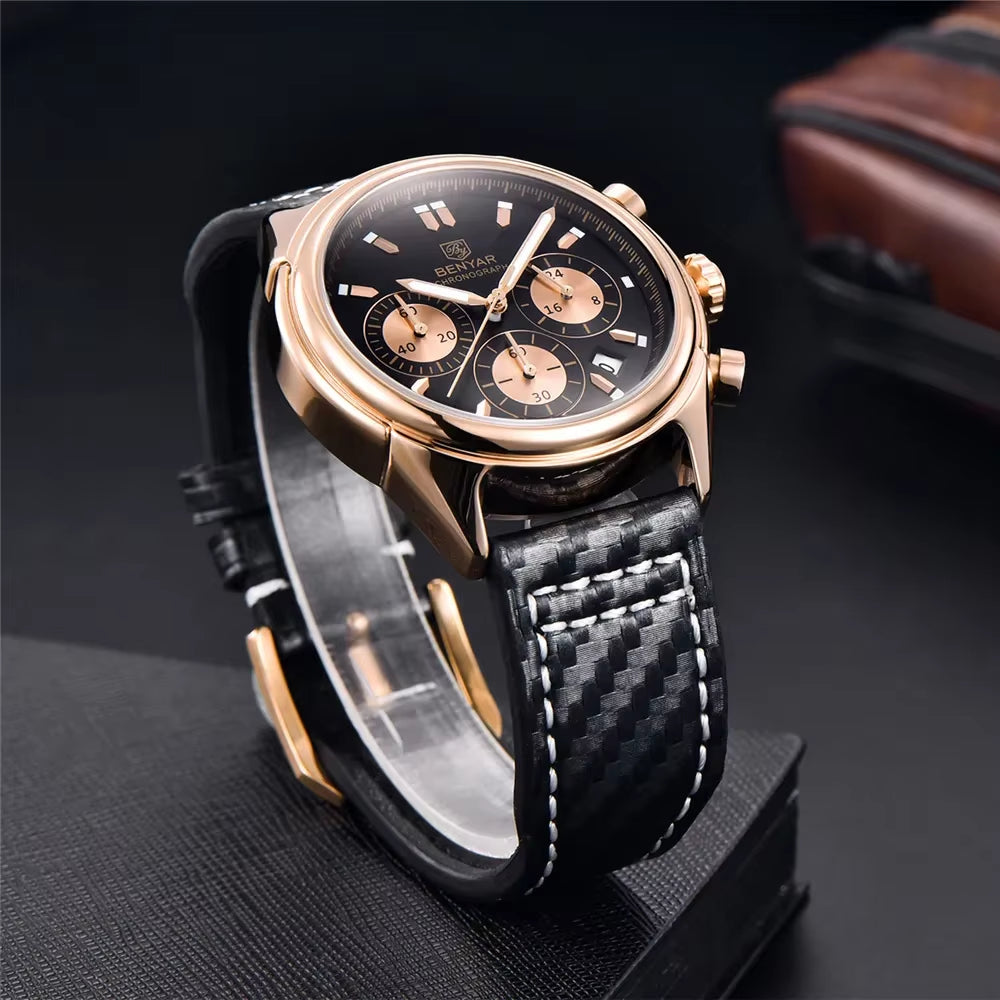 2024 New Watches Men Luxury Brand Chronograph Male Sport Watches Waterproof Stainless Steel Quartz Watch Relojes Hombre