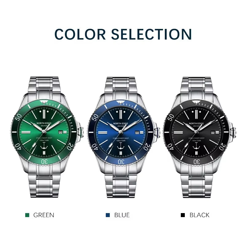 ANCHOR 42MM Men Mechanical Wristwatch Luxury Sapphire Glass MIYOTA 8215 Automatic Watches 10Bar Waterproof Watch Men