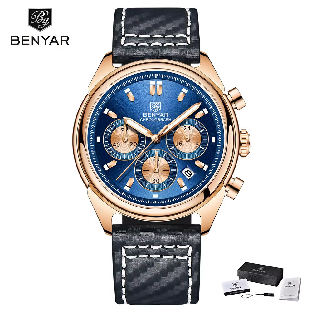 2024 New Watches Men Luxury Brand Chronograph Male Sport Watches Waterproof Stainless Steel Quartz Watch Relojes Hombre