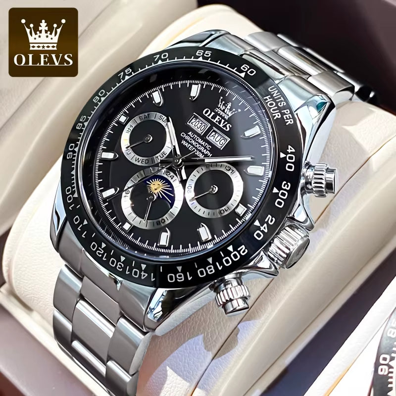 Automatic Mechanical Watches for Men TOP Brand High Quality Stainless Steel Wristwatch Luminous Waterproof Men'S Watch