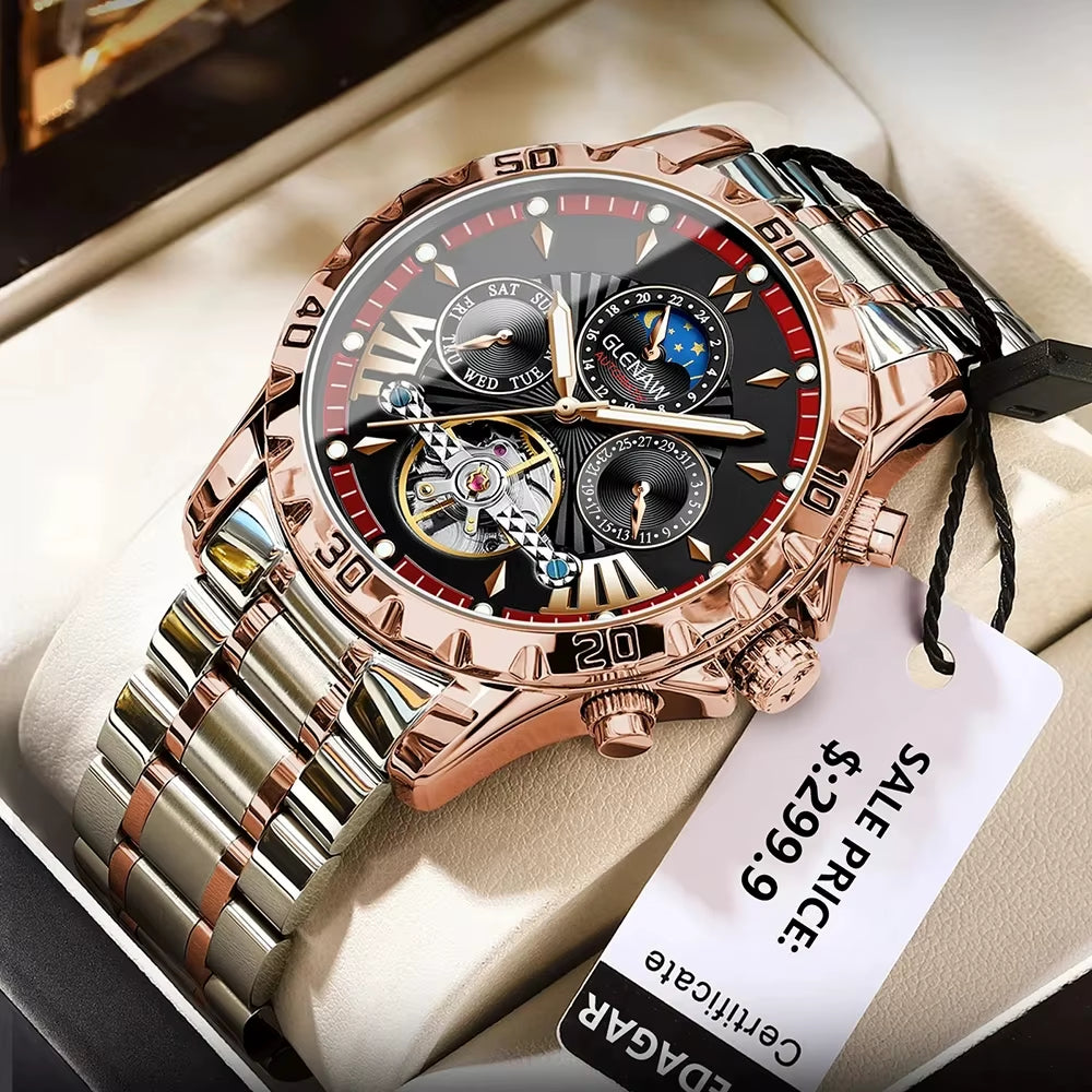 Design Mens Watches Top Brand Luxury Fashion Business Automatic Watch Men'S Waterproof Mechanical Watch Montre Homme