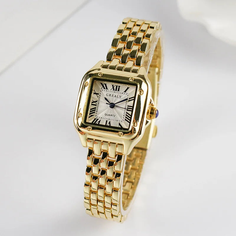 Women'S Fashion Square Watches 2021 Brand Ladies Quartz Wristwatch Classic Silver Simple Femme Steel Band Clock Zegarek Damski