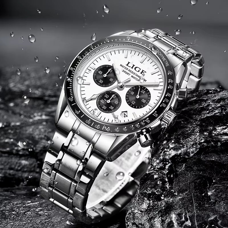 Top Brand Luxury Quartz Men'S Watches Fashion Business Waterproof Stainless Watch for Men Casual Calendar Wristwatch Clocks