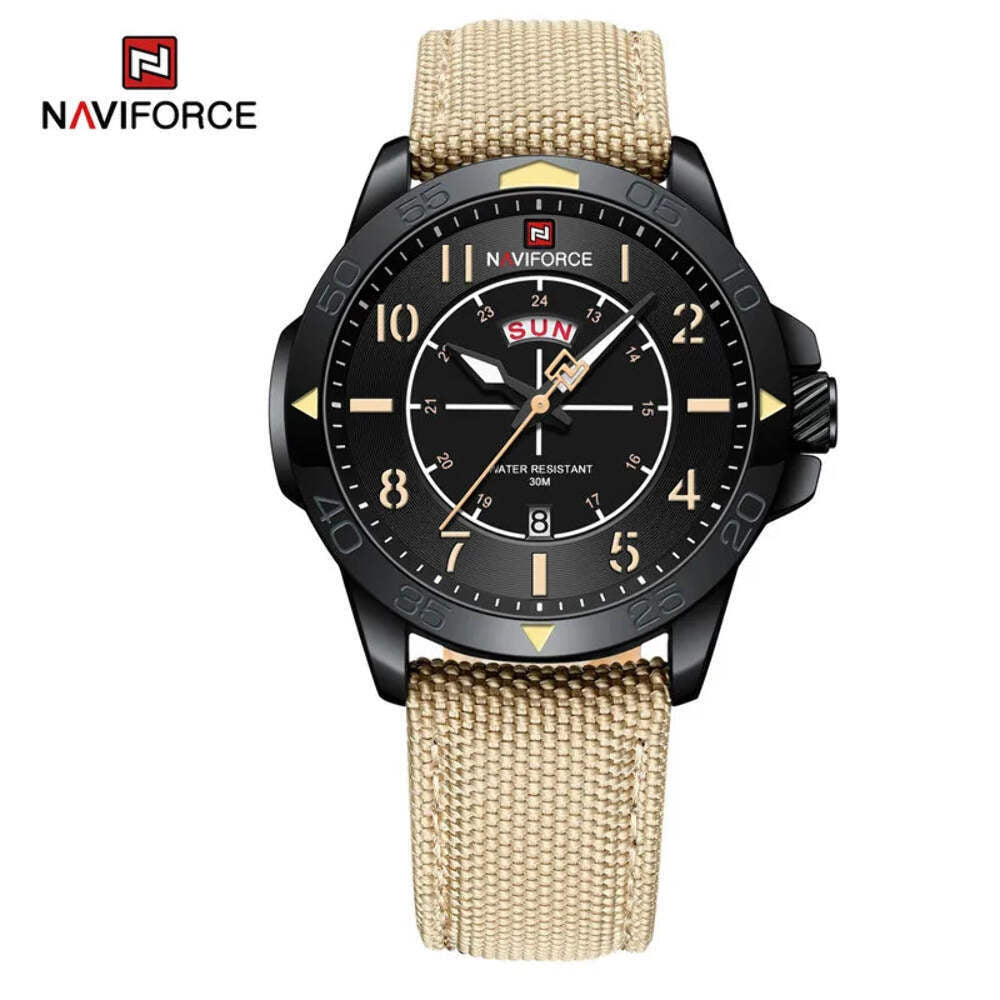 Top Brand NAVIFORCE Men'S Watches Waterproof Luxury Business Casual Nylon Strap