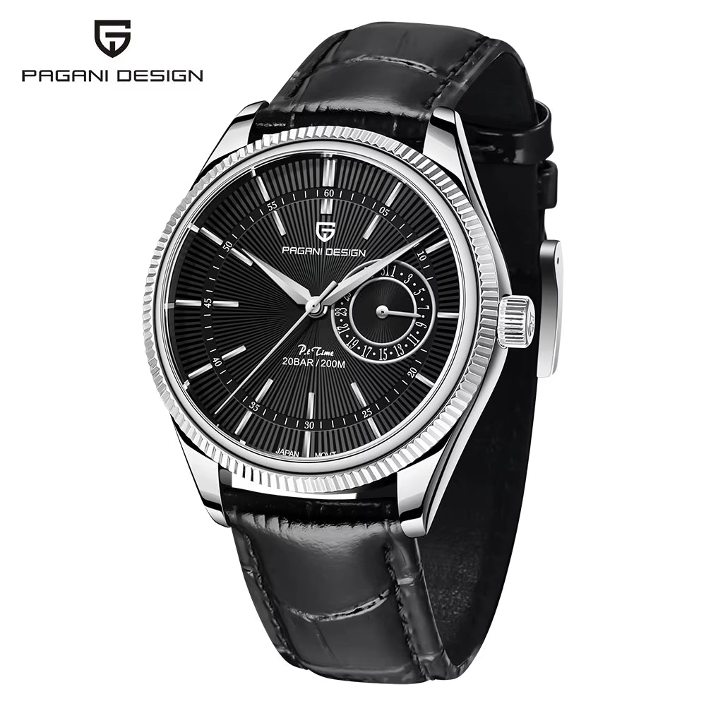 New Men Quartz Wristwatches Luxury Sapphire Glass Business Watches 200M Waterproof Stainless Steel Watch for Men