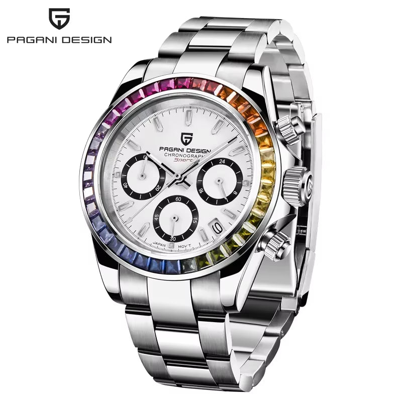 Men Watches Luxury Automatic Date Watch Men Quartz Watches for Men Brand Chronograph Japan VK63 Sapphire