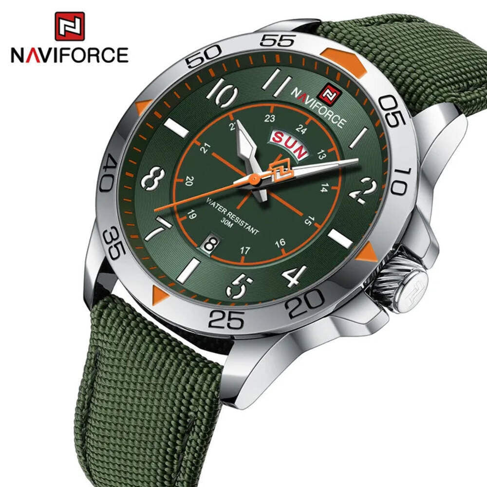 Top Brand NAVIFORCE Men'S Watches Waterproof Luxury Business Casual Nylon Strap
