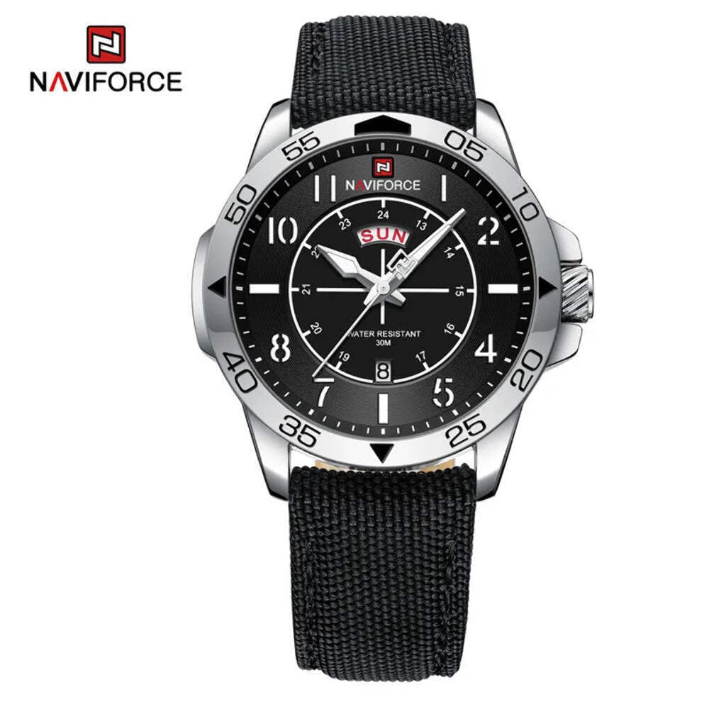 Top Brand NAVIFORCE Men'S Watches Waterproof Luxury Business Casual Nylon Strap