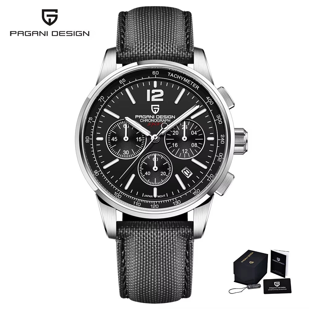 2024 New Luxury Fashion Casual Men Quartz Watches VK63 100M Water Resistant Sapphire Glass Stainless Steel Watches